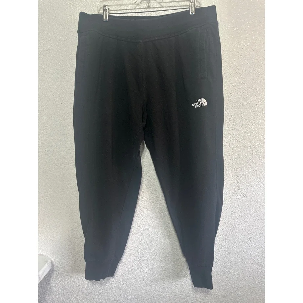 The North Face Mens Black Fleece Jogger Sweatpants XXL Regular Tapered Half Dome